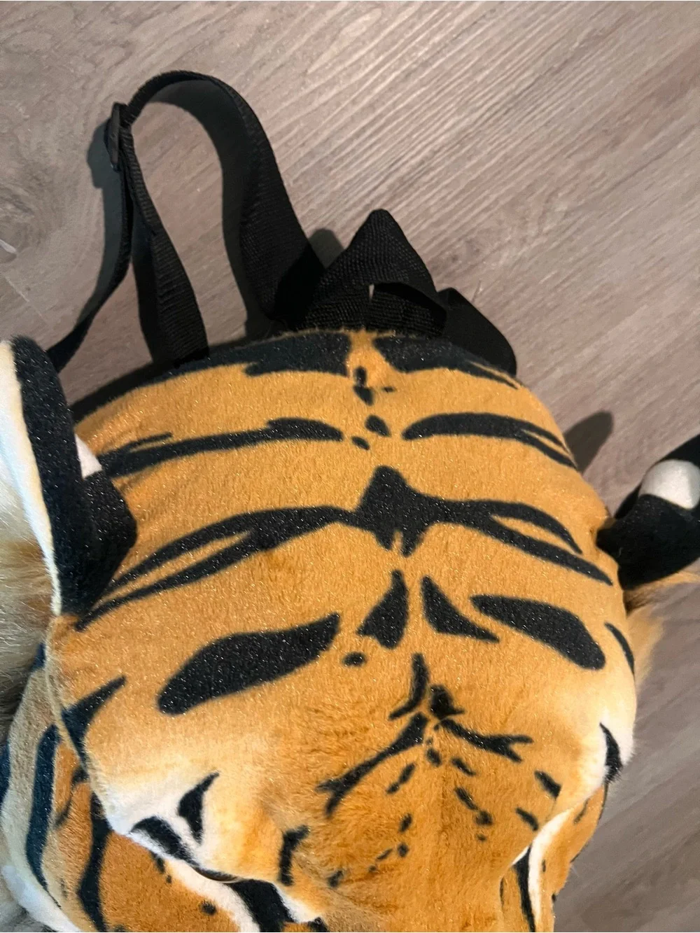 Adventure Planet Tiger Head Backpack - Tan and Black